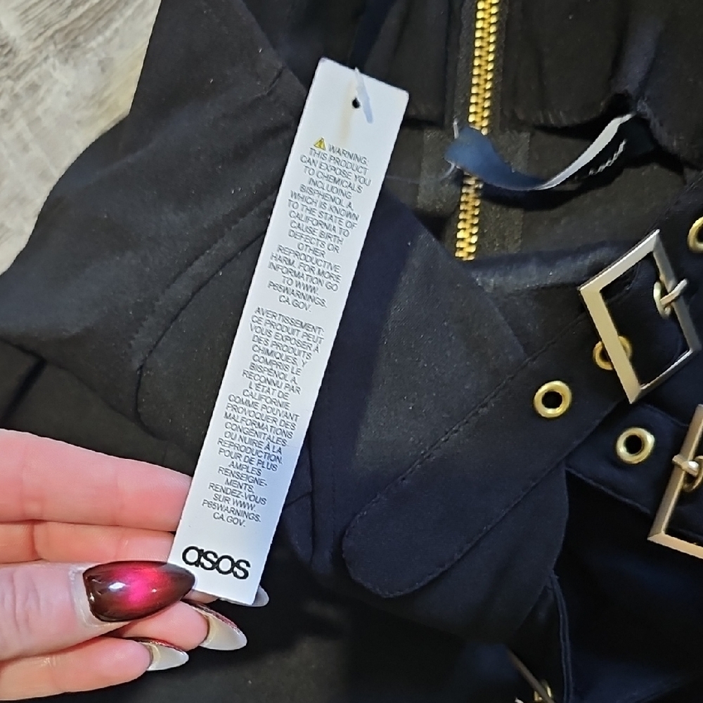 asos NWOT Elegant Bodycon Mini Dress with buckle details - Picture 4 of 9